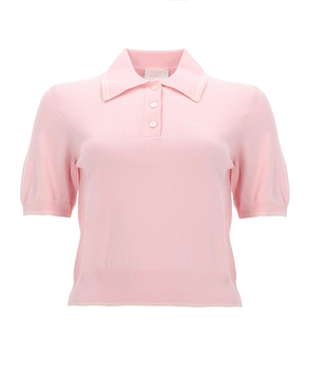 A.P.C. Розовая хлопковая футболка, фото 1