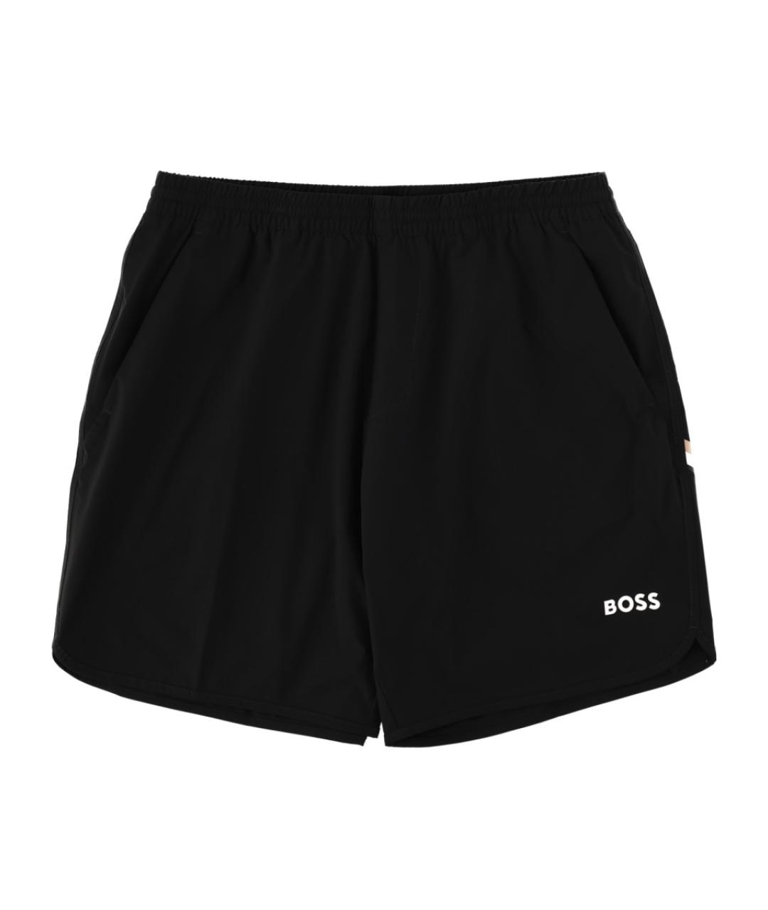 HUGO BOSS Черные хлопко-эластановые шорты, фото 1