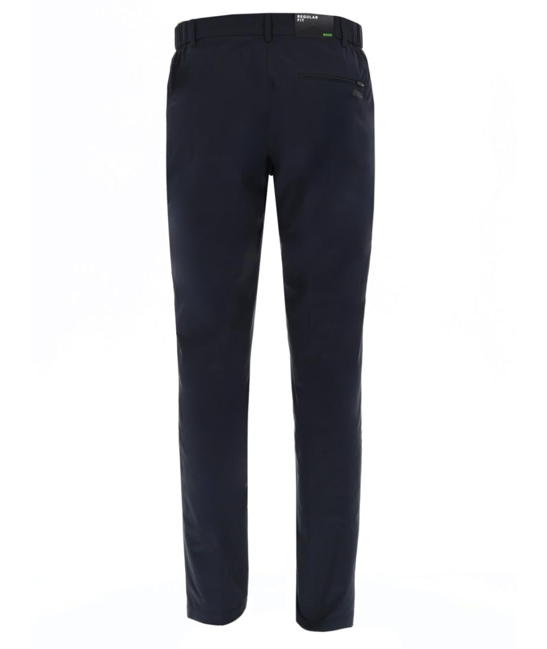 HUGO BOSS Синие хлопко-эластановые повседневные брюки, фото 3
