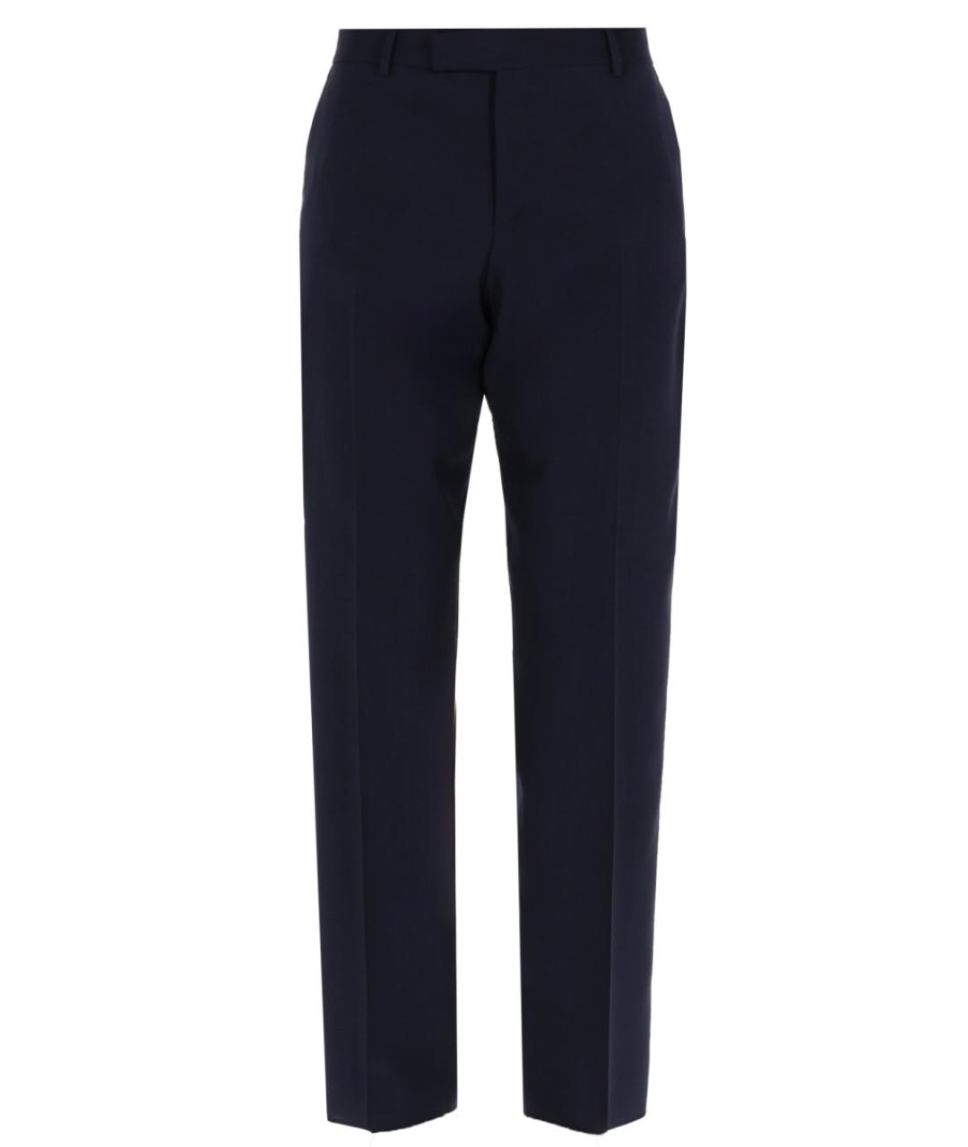 FENDI Синие шерстяные повседневные брюки, фото 1