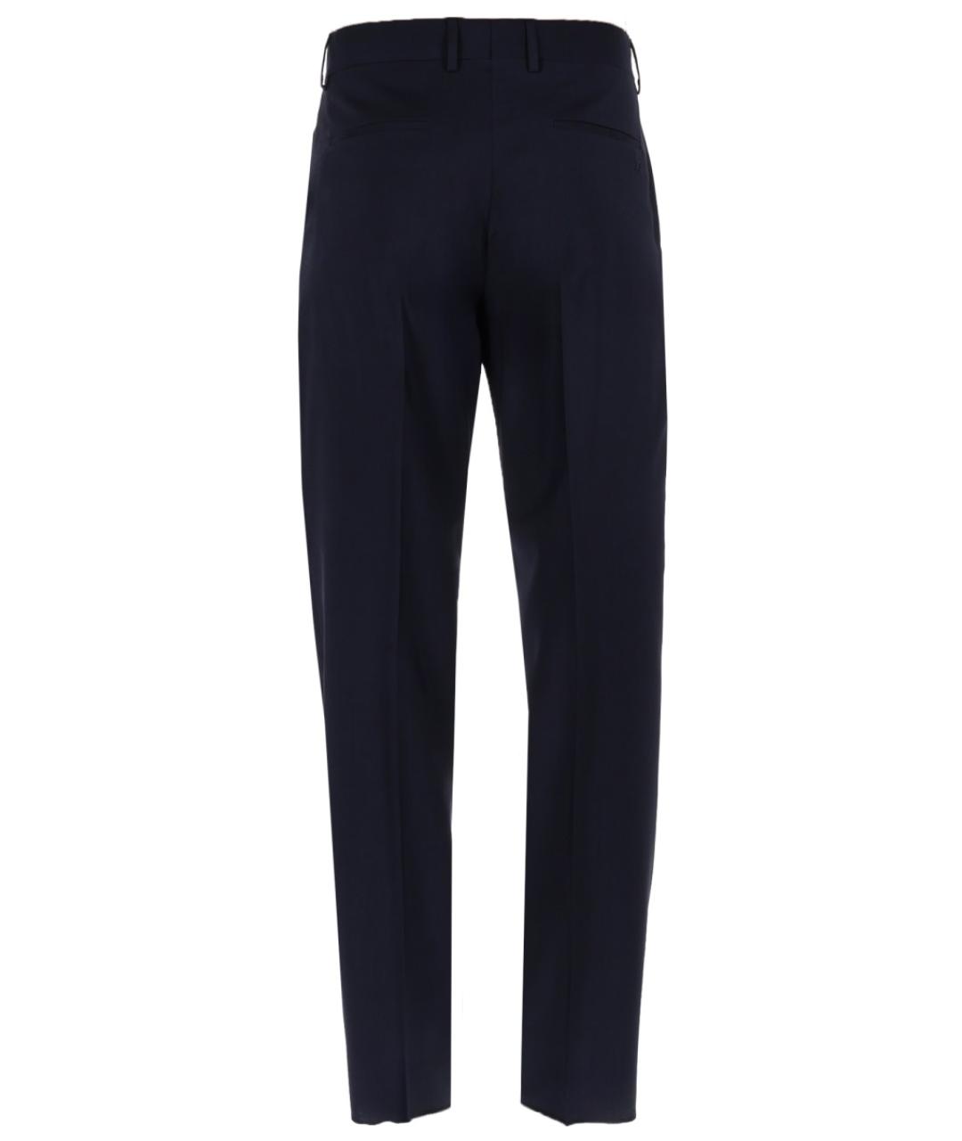 FENDI Синие шерстяные повседневные брюки, фото 2