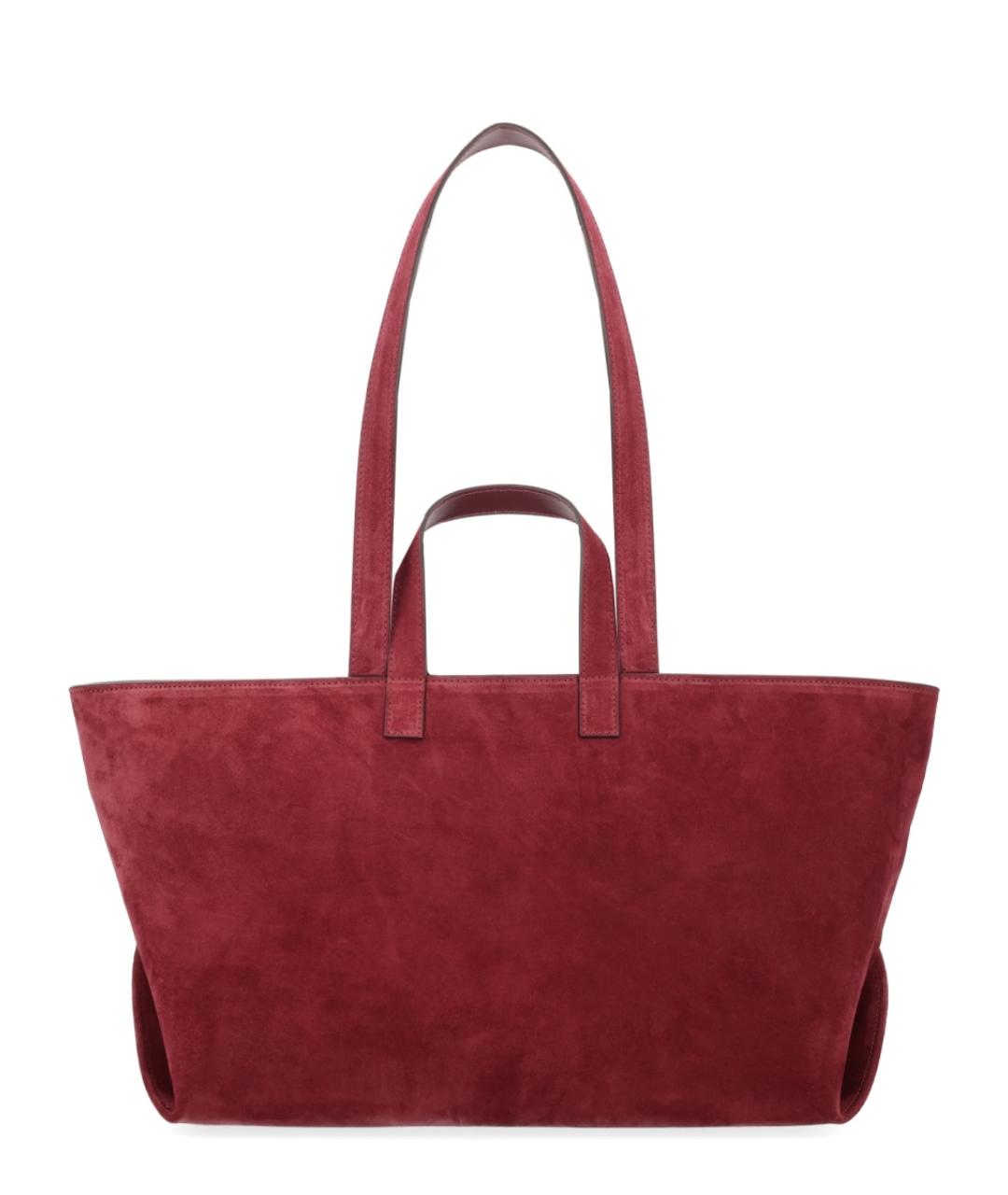 A.P.C. Бордовая кожаная сумка тоут, фото 3