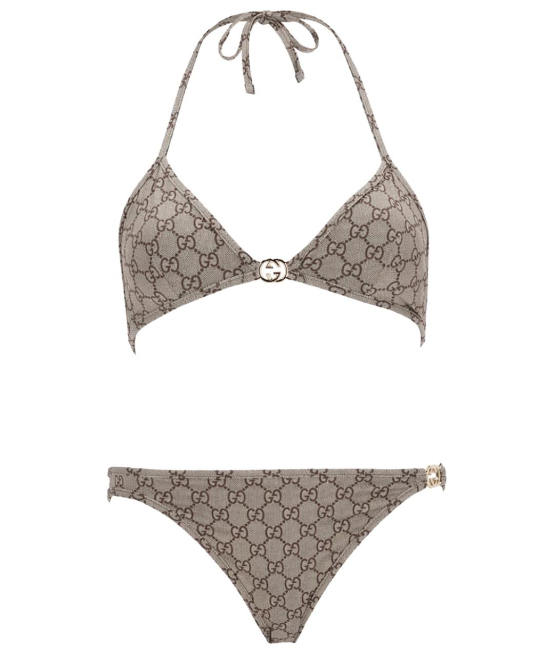 GUCCI Бежевый полиэстеровый купальник, фото 1