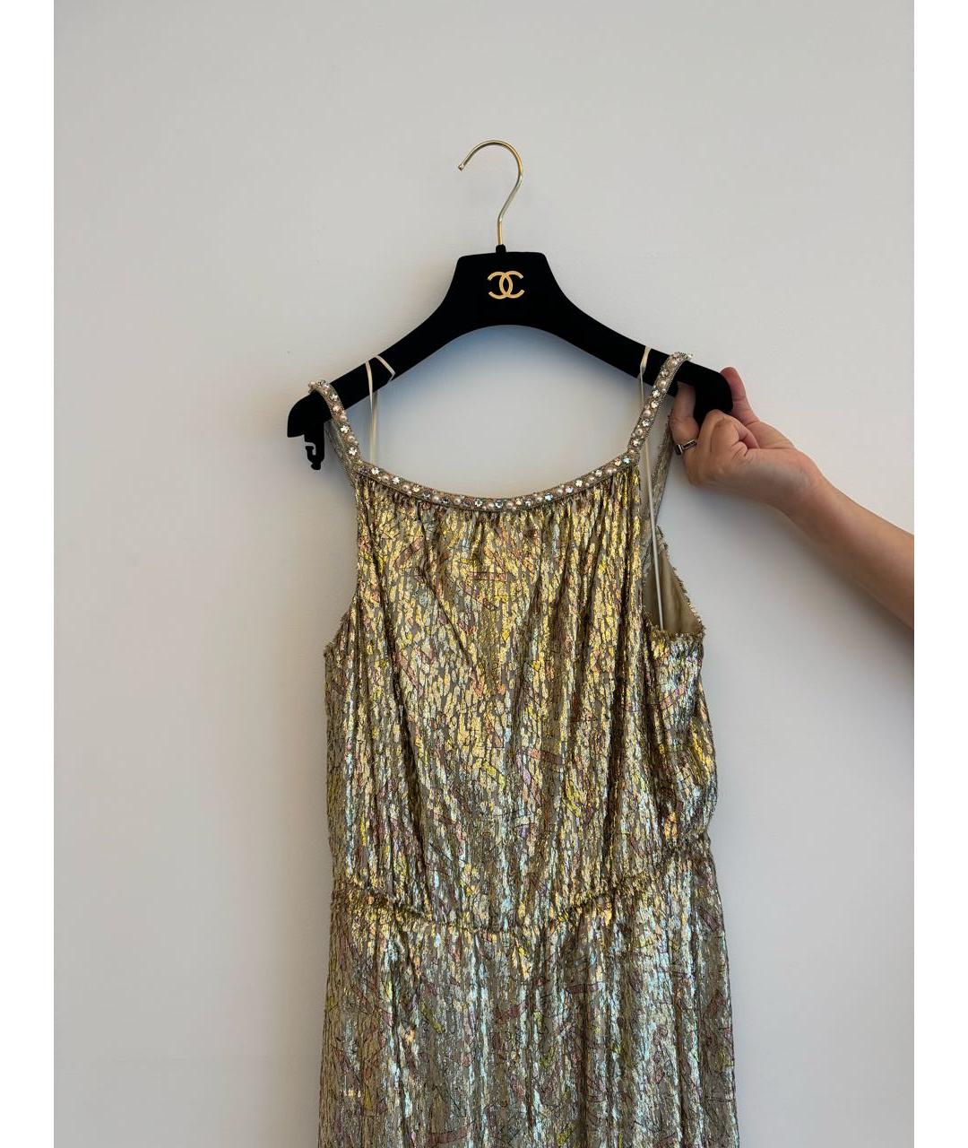 CHANEL Мульти шелковое вечернее платье, фото 4