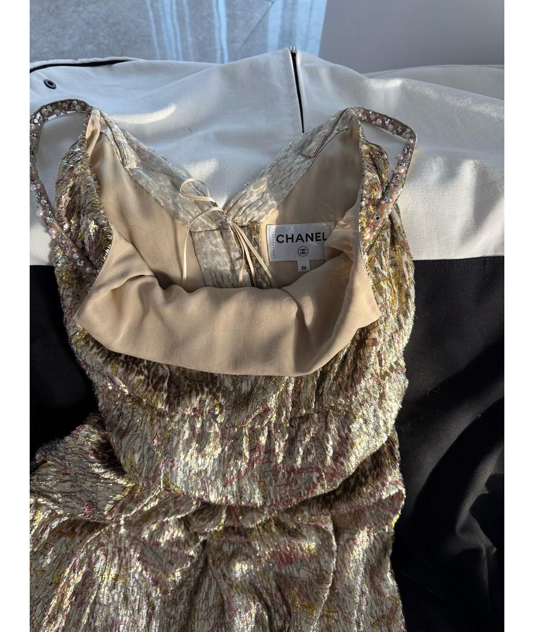 CHANEL Мульти шелковое вечернее платье, фото 3