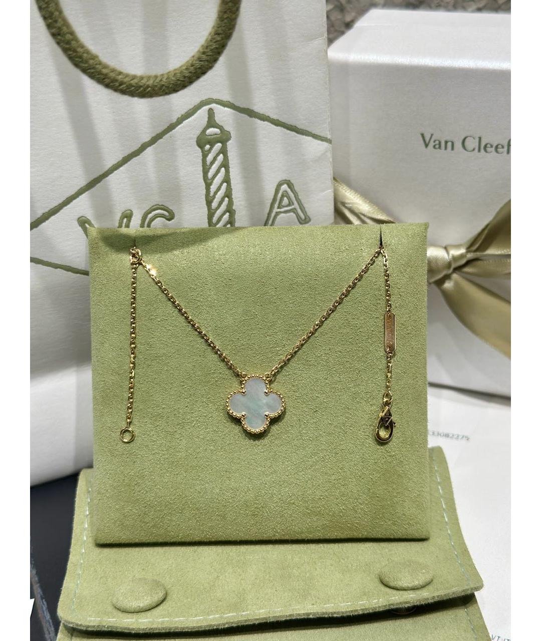 VAN CLEEF & ARPELS Белое колье из желтого золота, фото 2