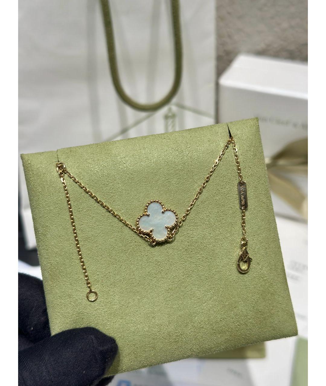 VAN CLEEF & ARPELS Белое колье из желтого золота, фото 5