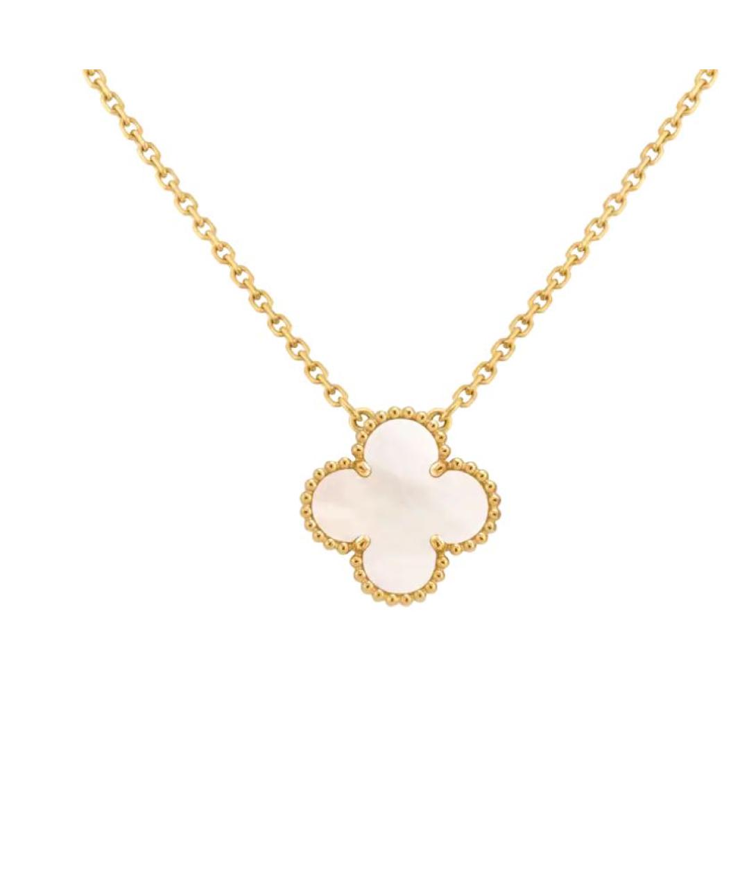 VAN CLEEF & ARPELS Белое колье из желтого золота, фото 8