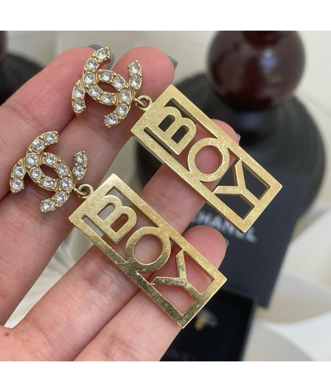 CHANEL Золотые серьги, фото 9