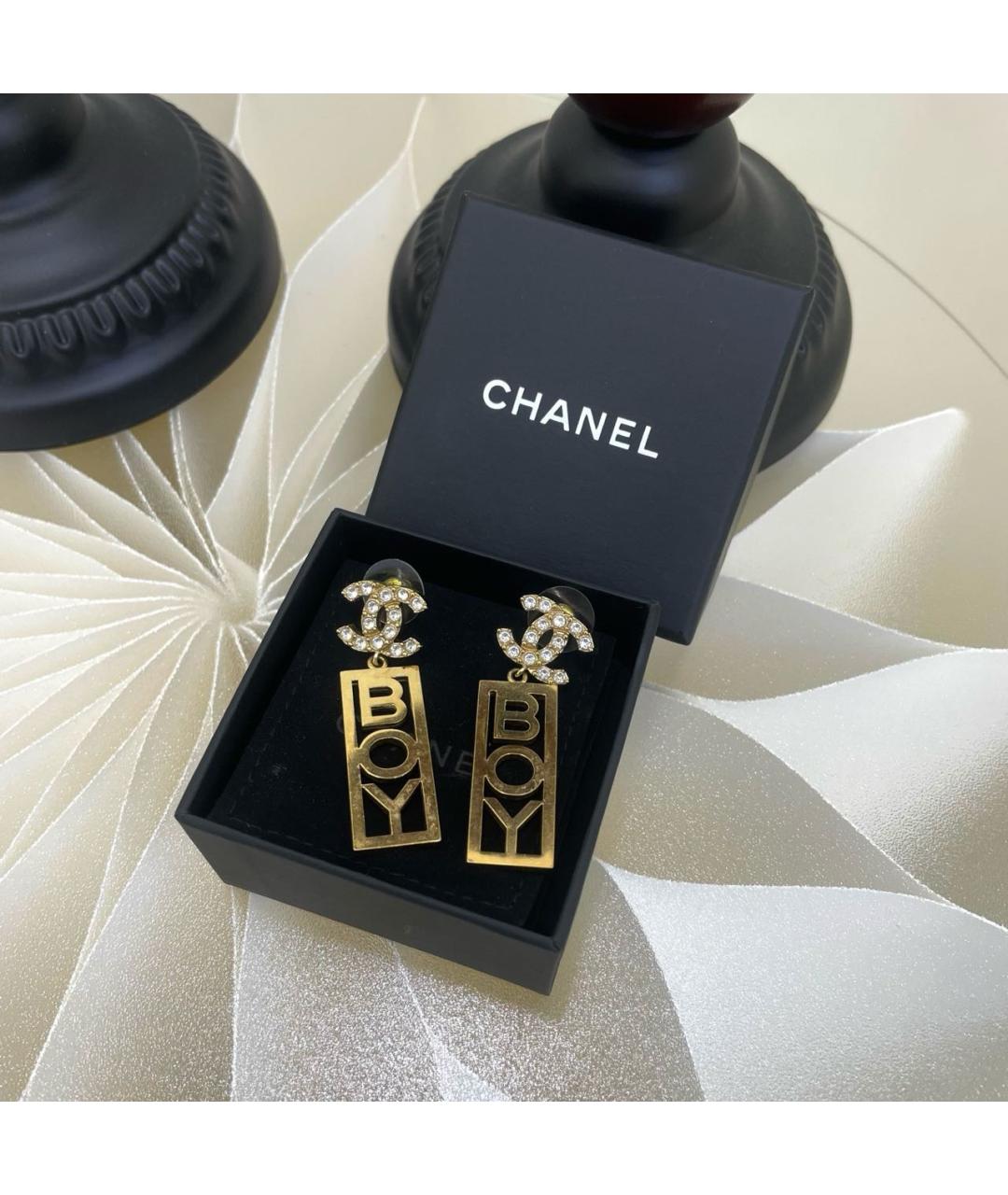 CHANEL Золотые серьги, фото 2