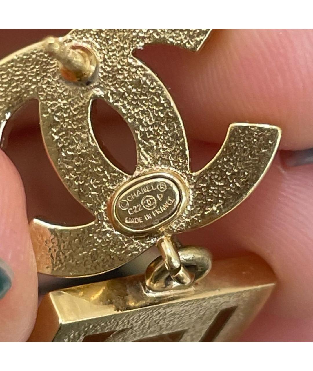 CHANEL Золотые серьги, фото 8