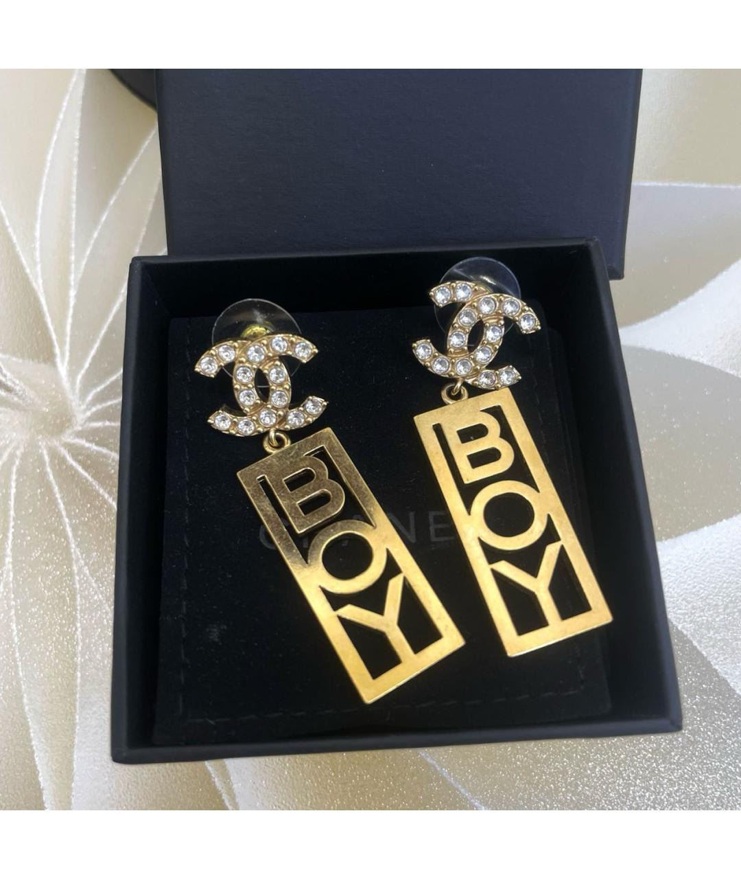 CHANEL Золотые серьги, фото 3