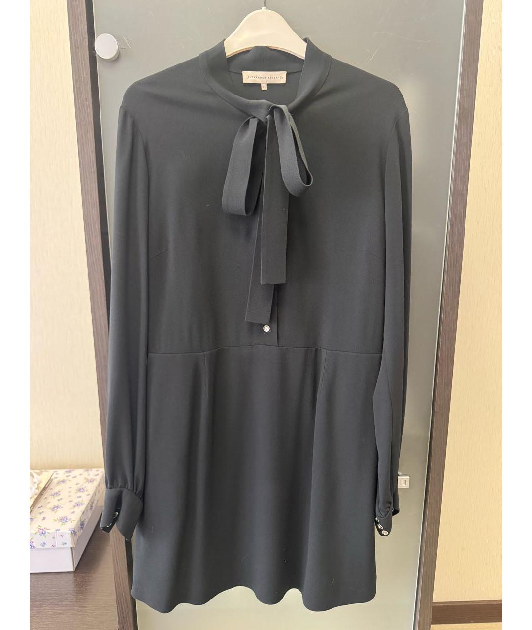 ALEXANDER TEREKHOV Черное вискозное платье, фото 9