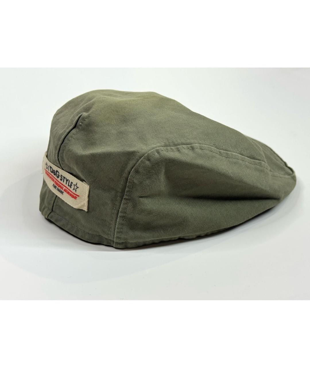 DOLCE&GABBANA Хаки хлопковая кепка, фото 9