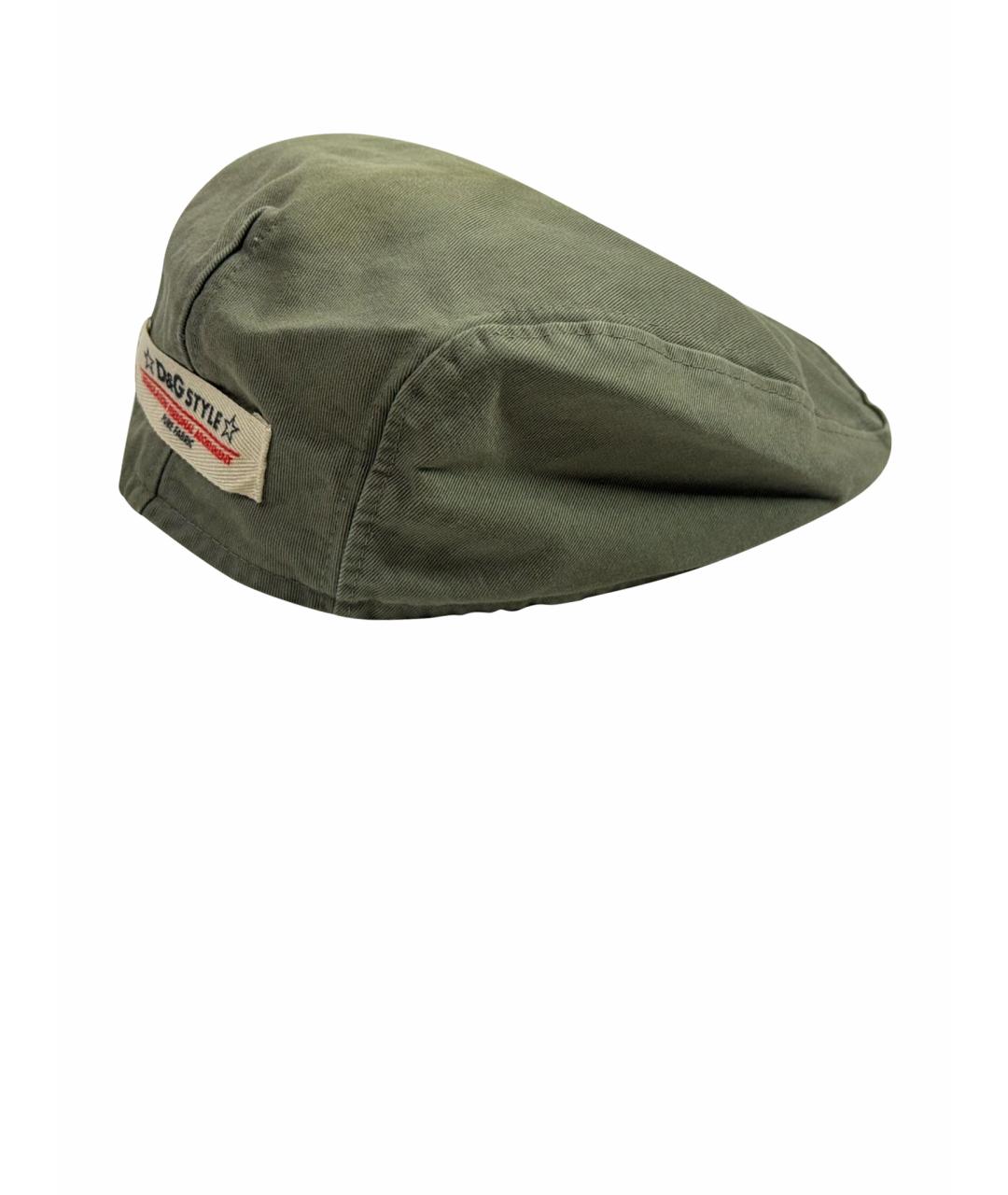 DOLCE&GABBANA Хаки хлопковая кепка, фото 1