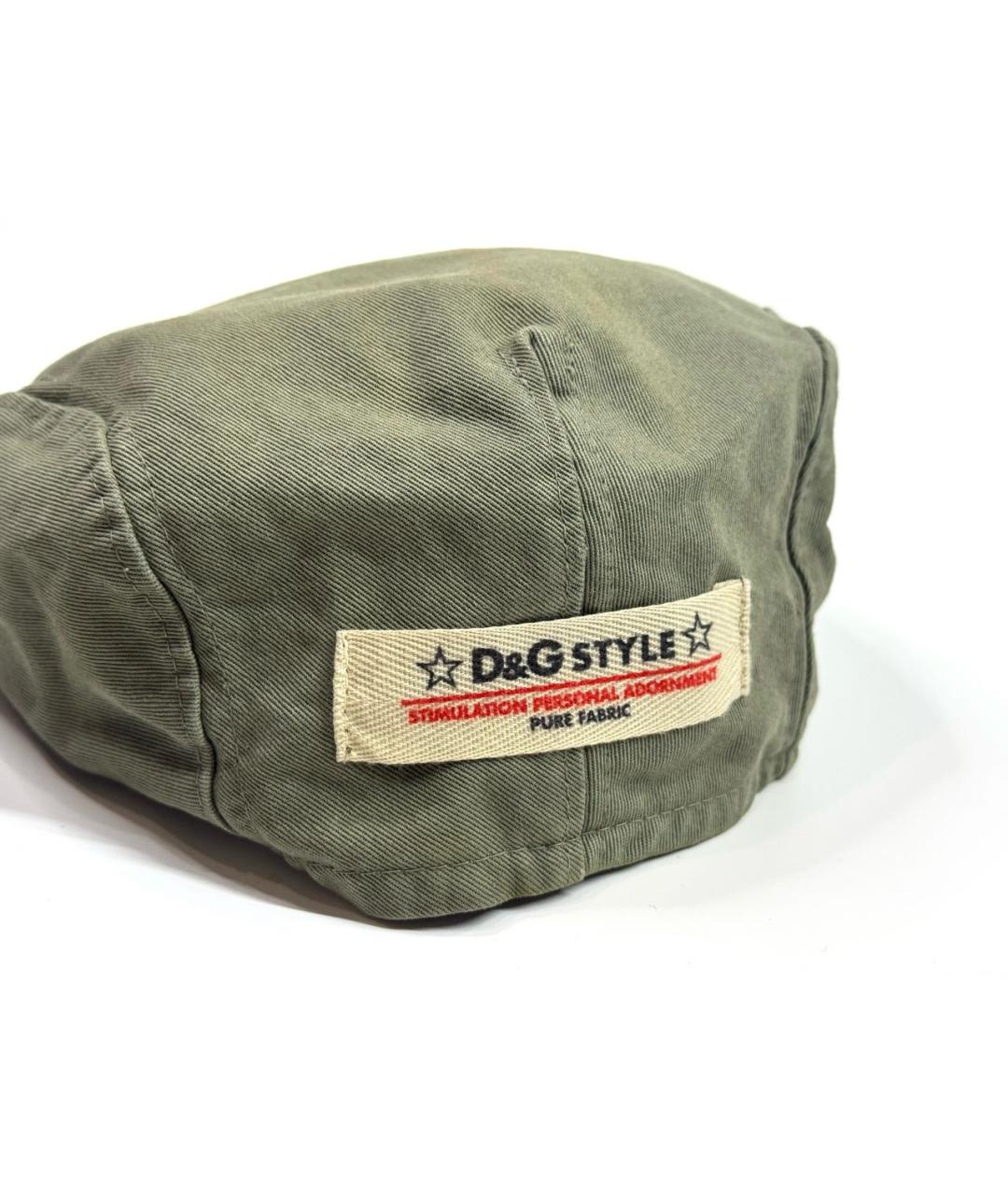 DOLCE&GABBANA Хаки хлопковая кепка, фото 4