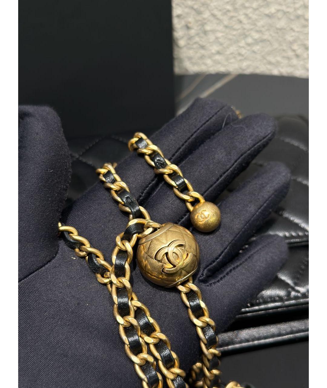 CHANEL Черная кожаная сумка через плечо, фото 6