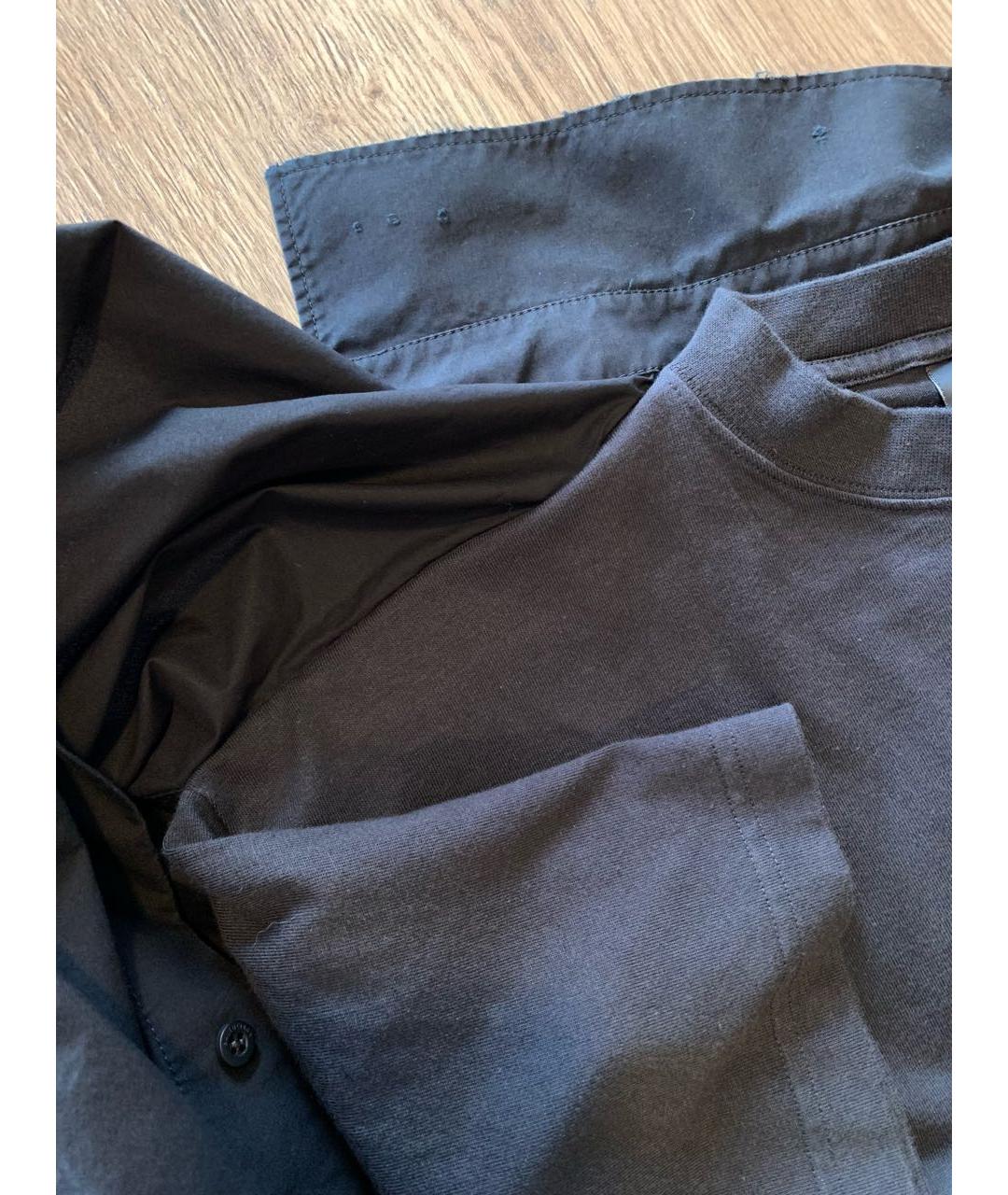 BALENCIAGA Черная хлопковая кэжуал рубашка, фото 7