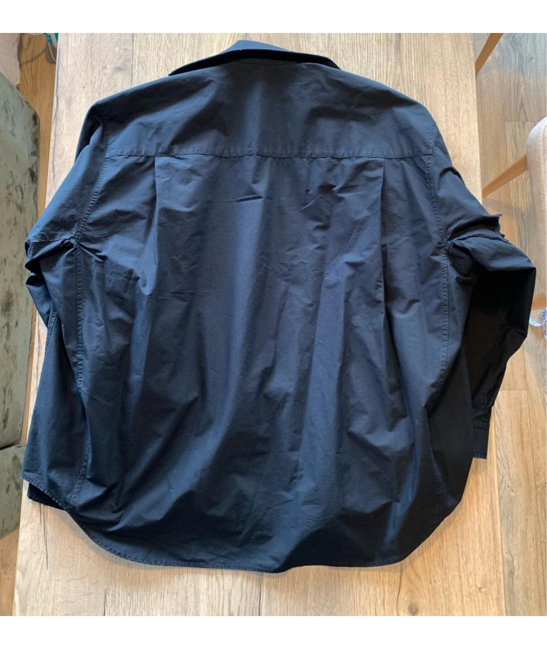 BALENCIAGA Черная хлопковая кэжуал рубашка, фото 3