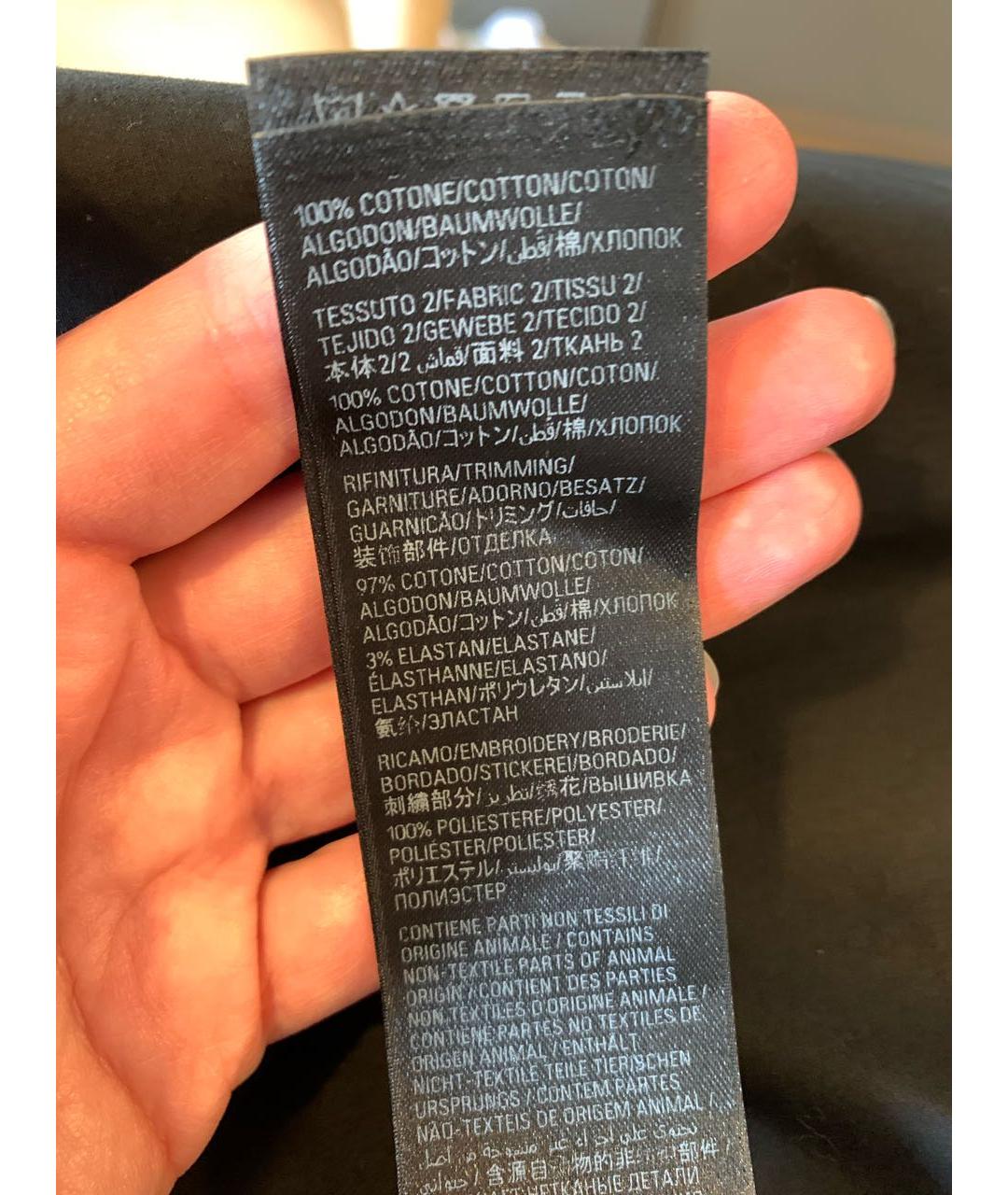 BALENCIAGA Черная хлопковая кэжуал рубашка, фото 6