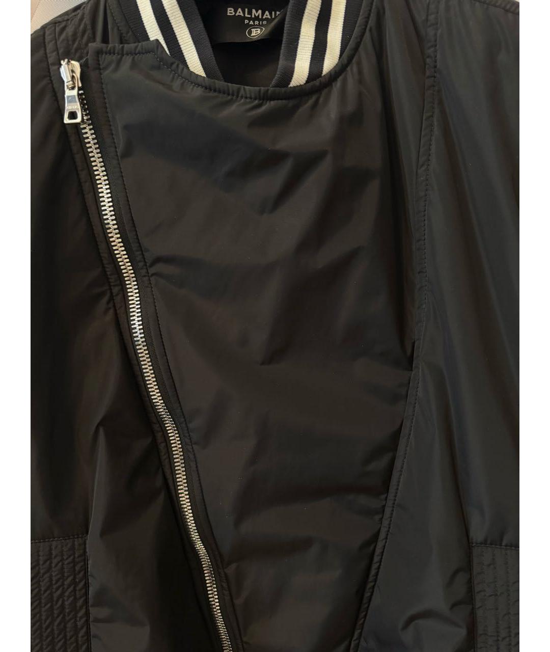 BALMAIN Черная полиэстеровая куртка, фото 4