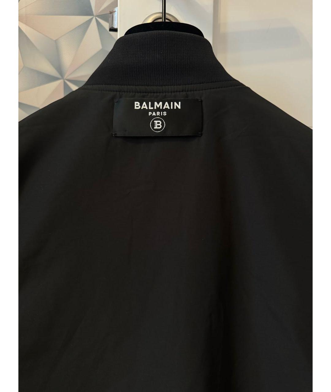 BALMAIN Черная полиэстеровая куртка, фото 3