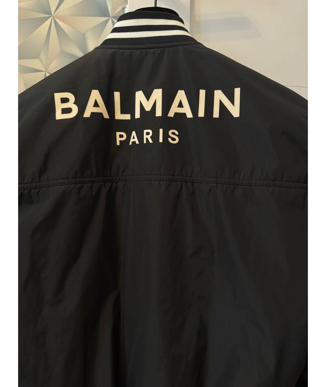 BALMAIN Черная полиэстеровая куртка, фото 5