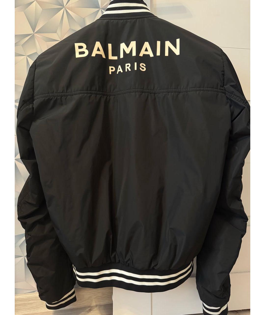 BALMAIN Черная полиэстеровая куртка, фото 2