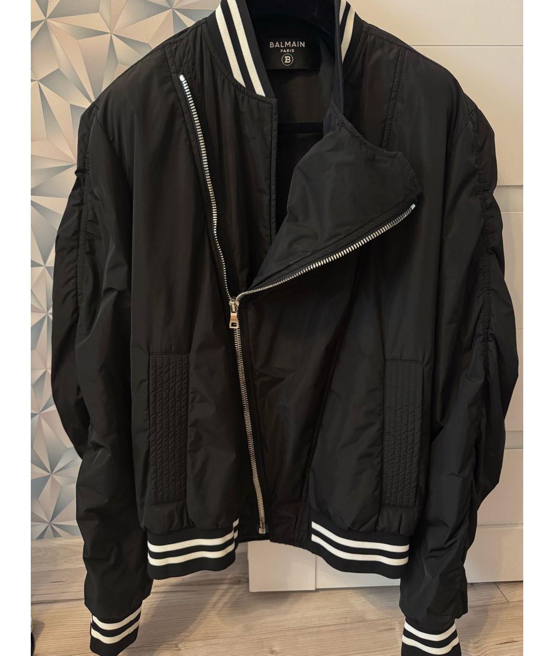 BALMAIN Черная полиэстеровая куртка, фото 6