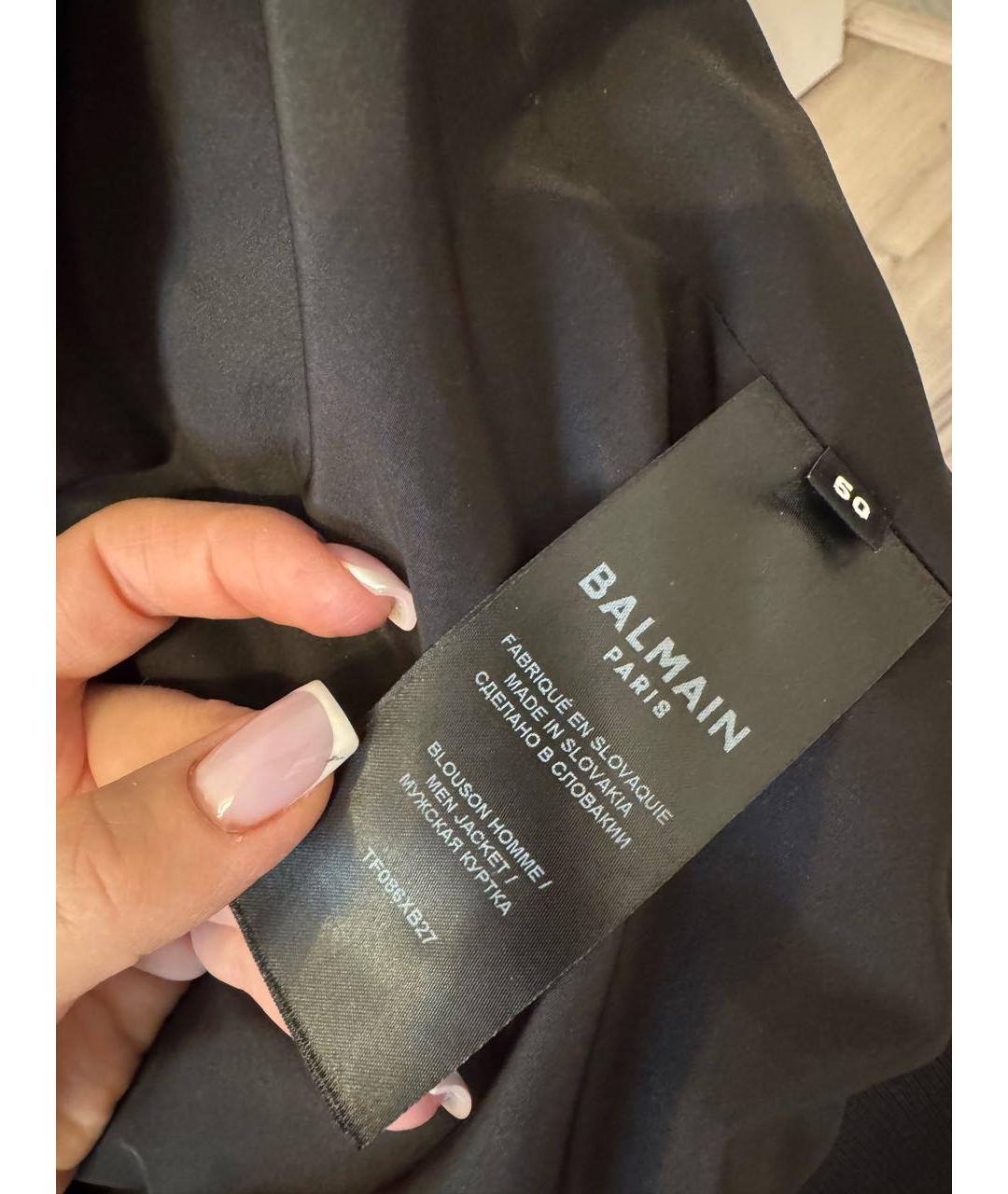 BALMAIN Черная полиэстеровая куртка, фото 7