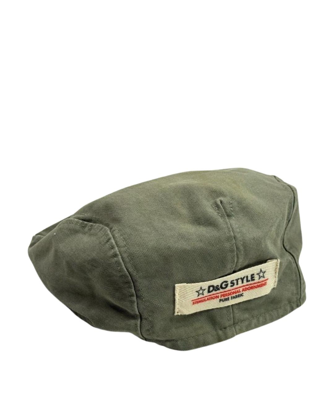 DOLCE&GABBANA Хаки хлопковая кепка/бейсболка, фото 1