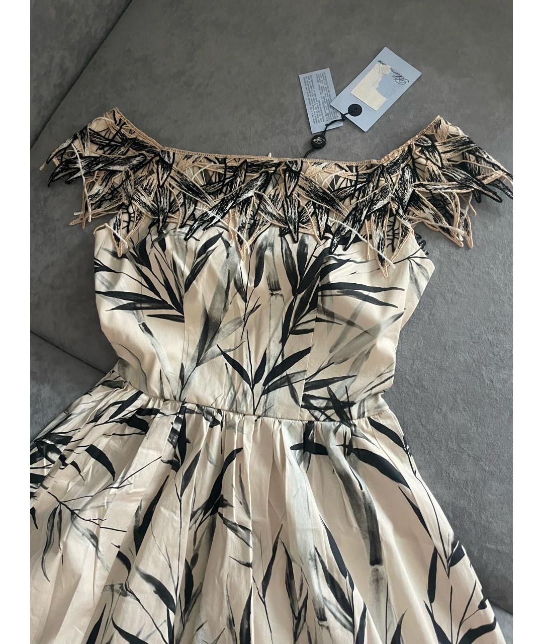 BLUMARINE Бежевое хлопковое повседневное платье, фото 3