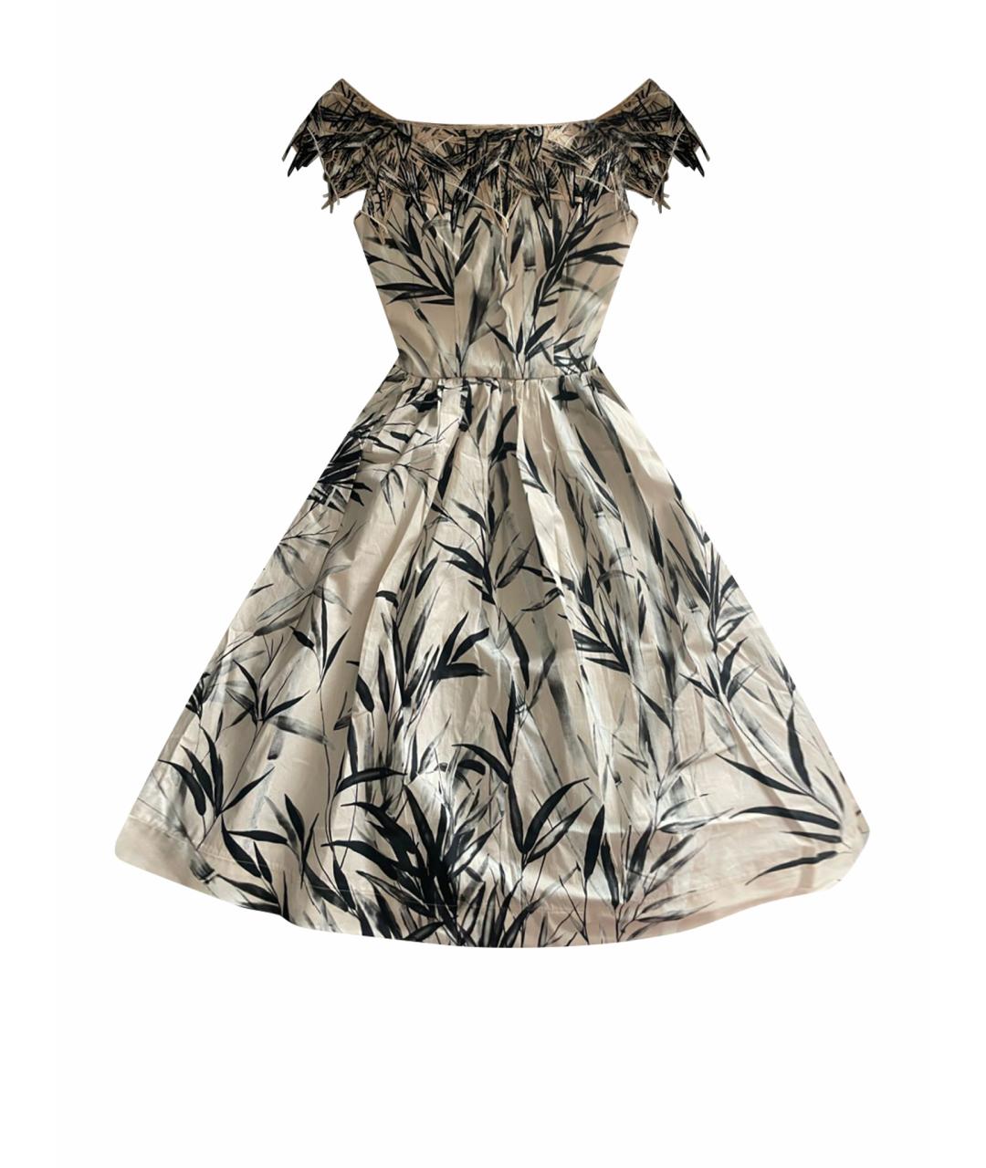 BLUMARINE Бежевое хлопковое повседневное платье, фото 1