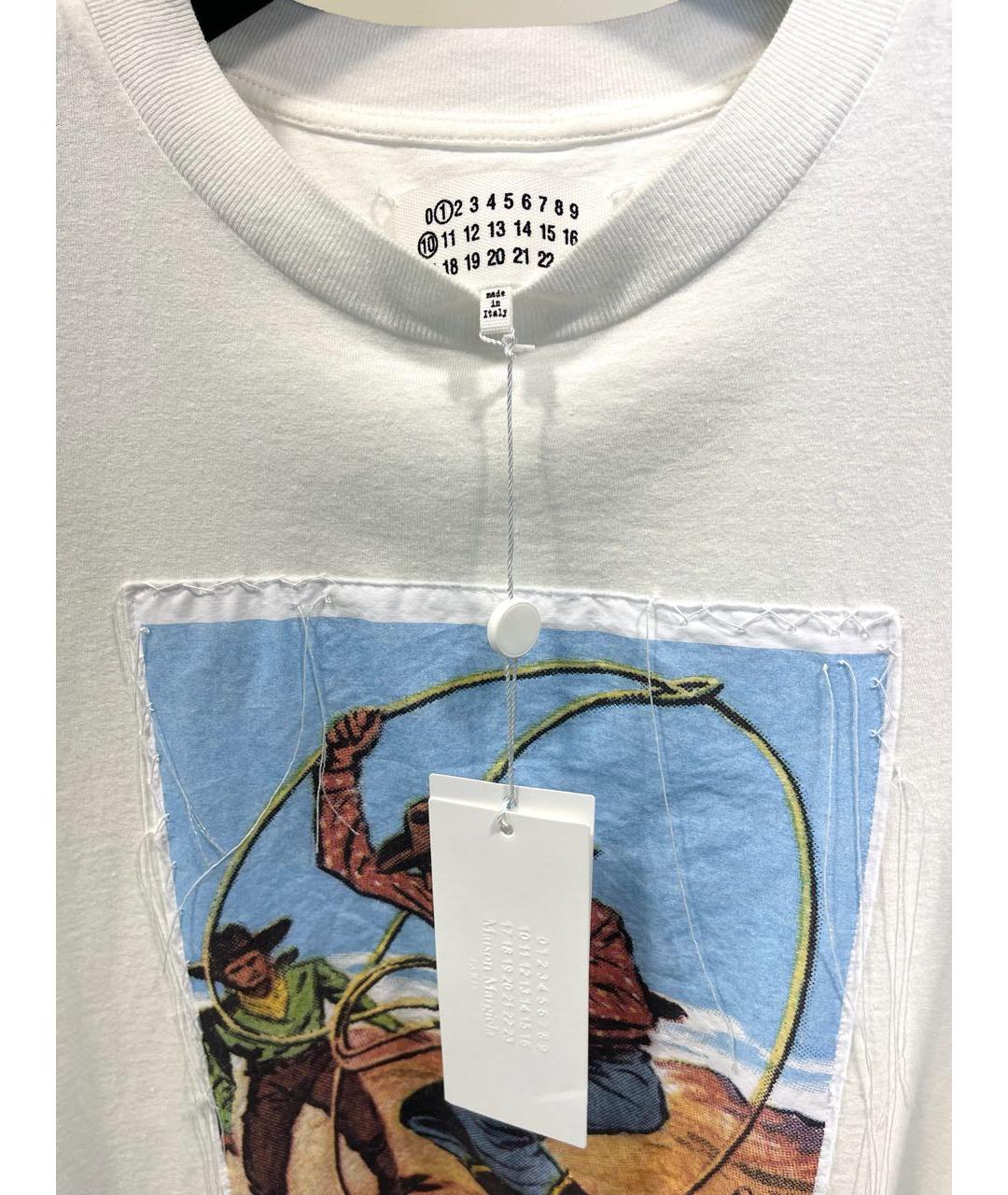 MAISON MARGIELA Белая хлопковая майка, фото 3