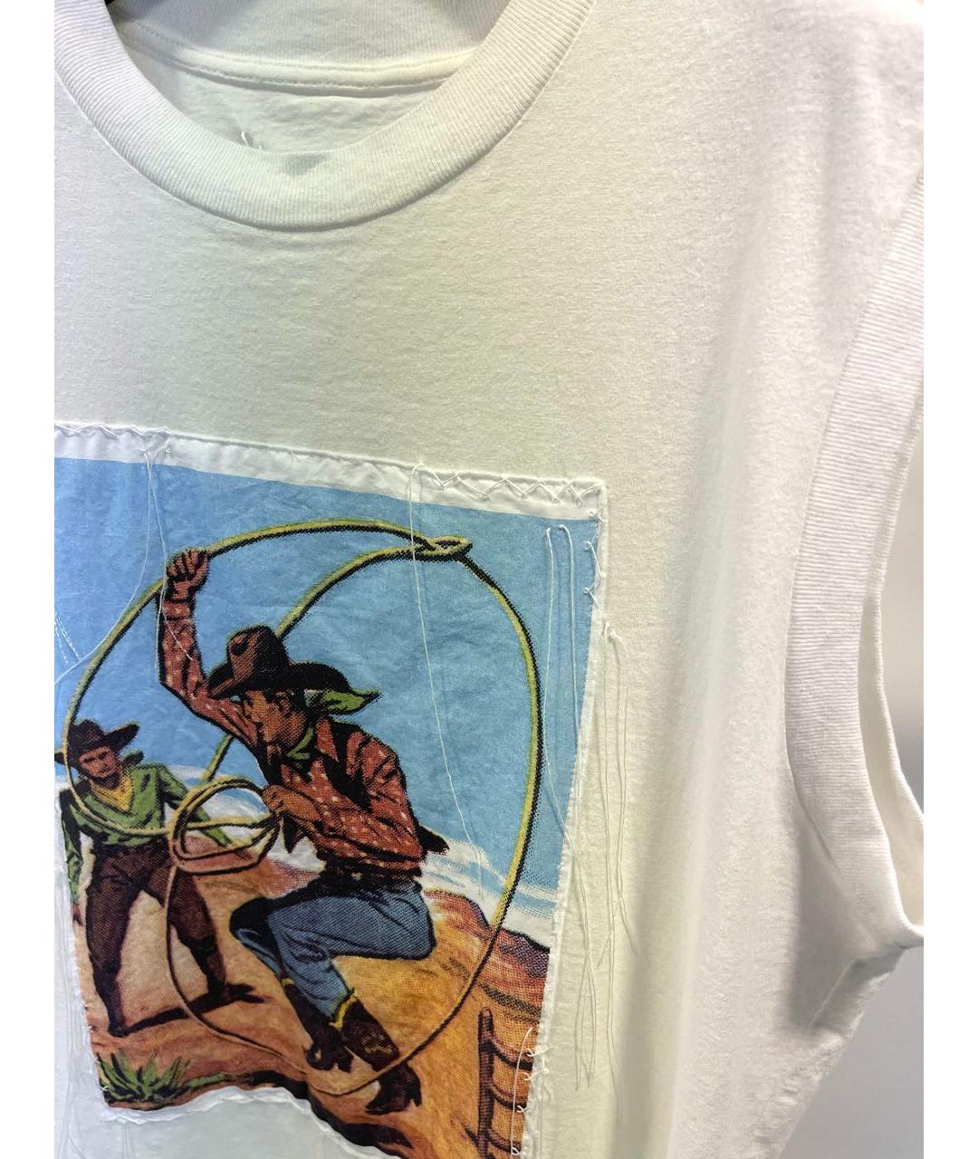 MAISON MARGIELA Белая хлопковая майка, фото 4