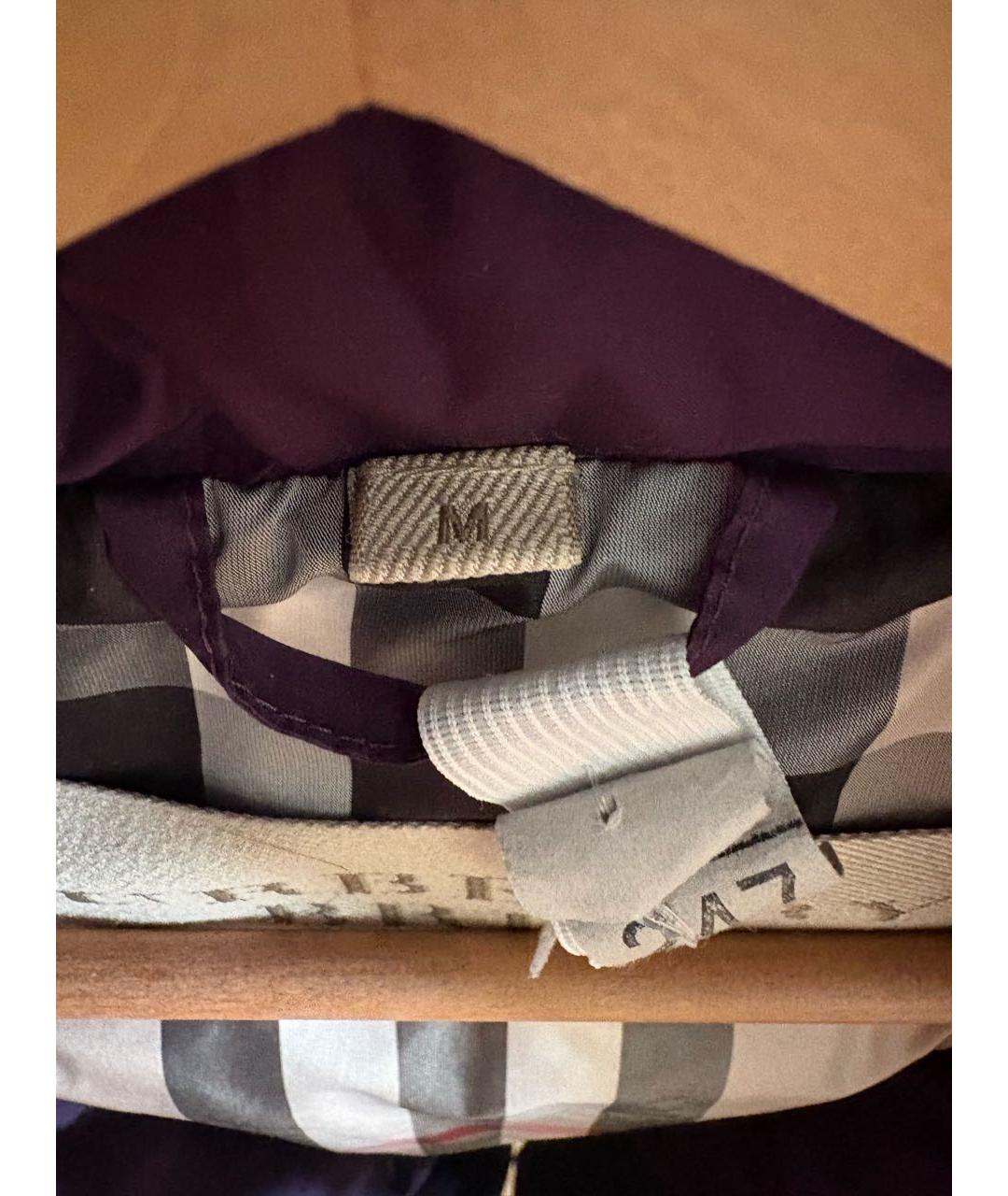 BURBERRY Фиолетовый полиэстеровый пуховик, фото 6