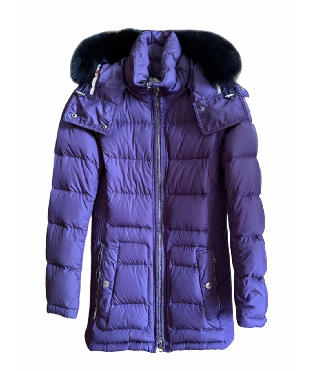 BURBERRY Фиолетовый полиэстеровый пуховик, фото 1