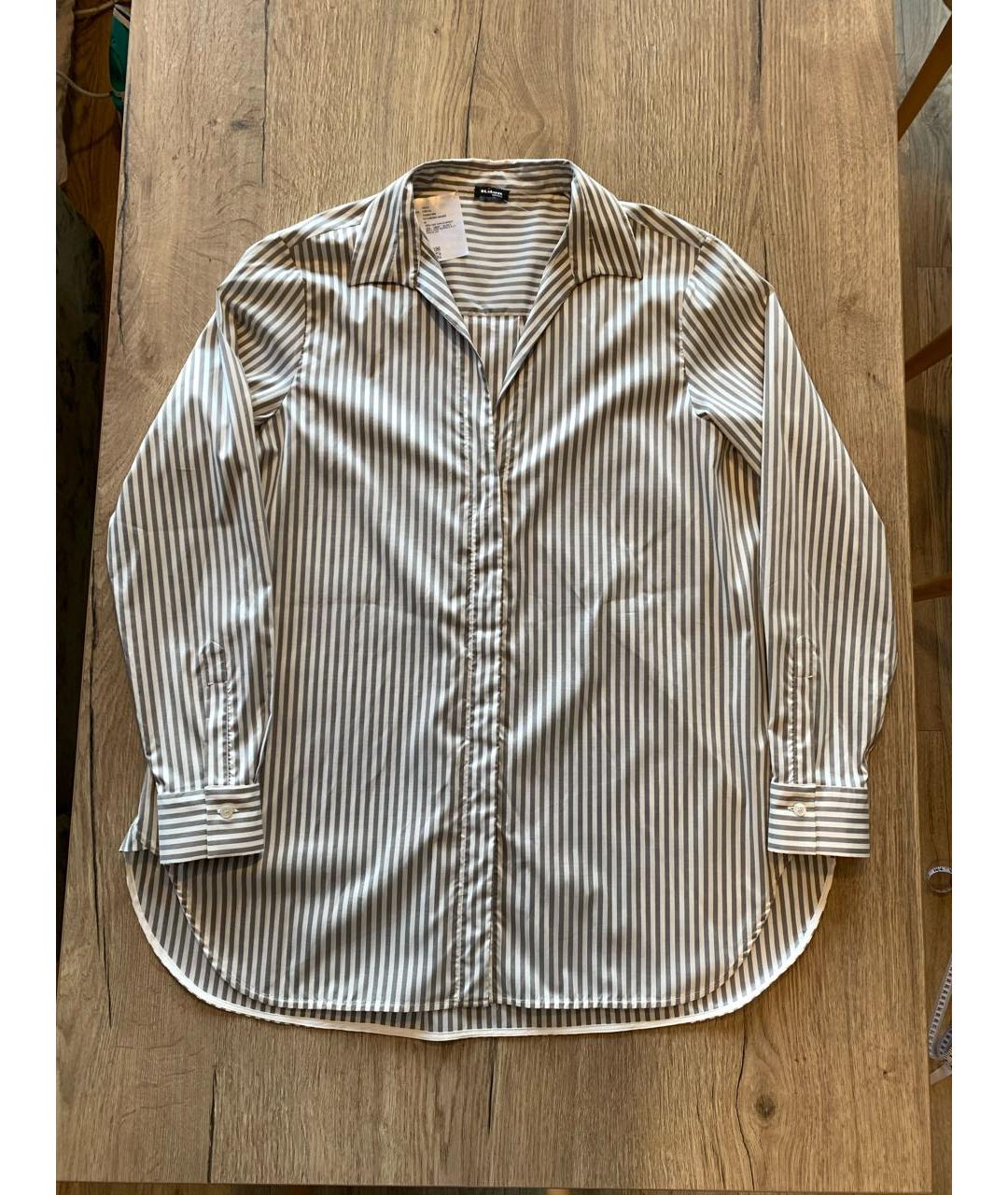 KITON Бежевая шелковая блузы, фото 9