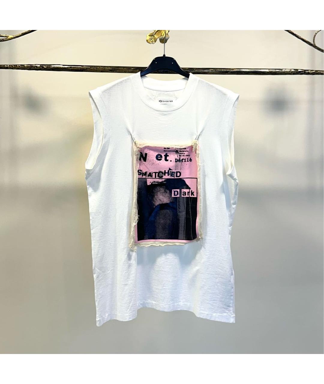 MAISON MARGIELA Белая хлопковая майка, фото 8