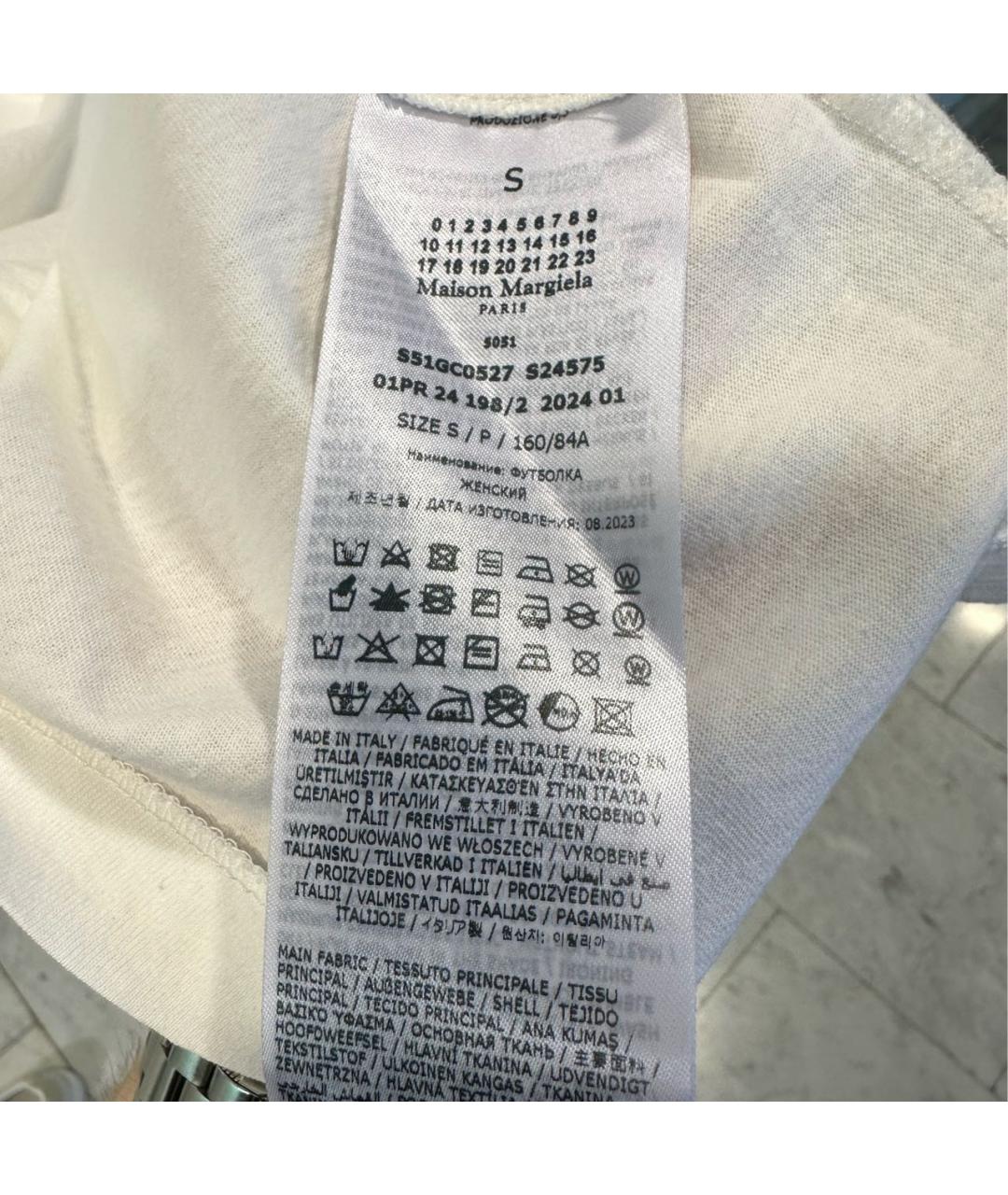 MAISON MARGIELA Белая хлопковая майка, фото 5