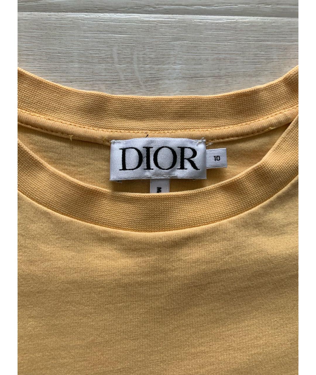 CHRISTIAN DIOR Желтый хлопковый детская футболка / топ, фото 3