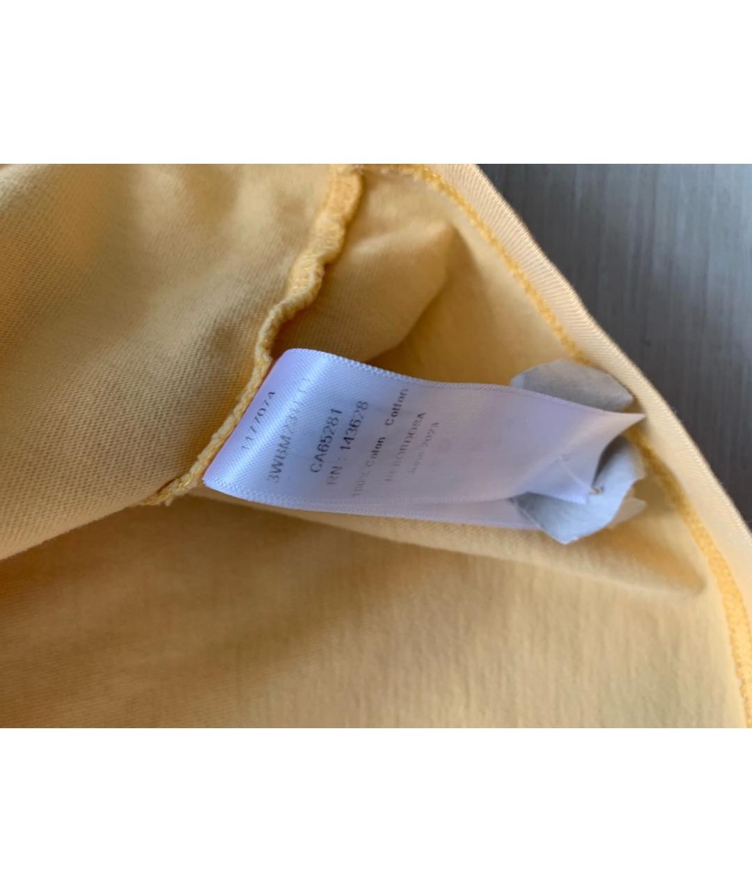 CHRISTIAN DIOR Желтый хлопковый детская футболка / топ, фото 5