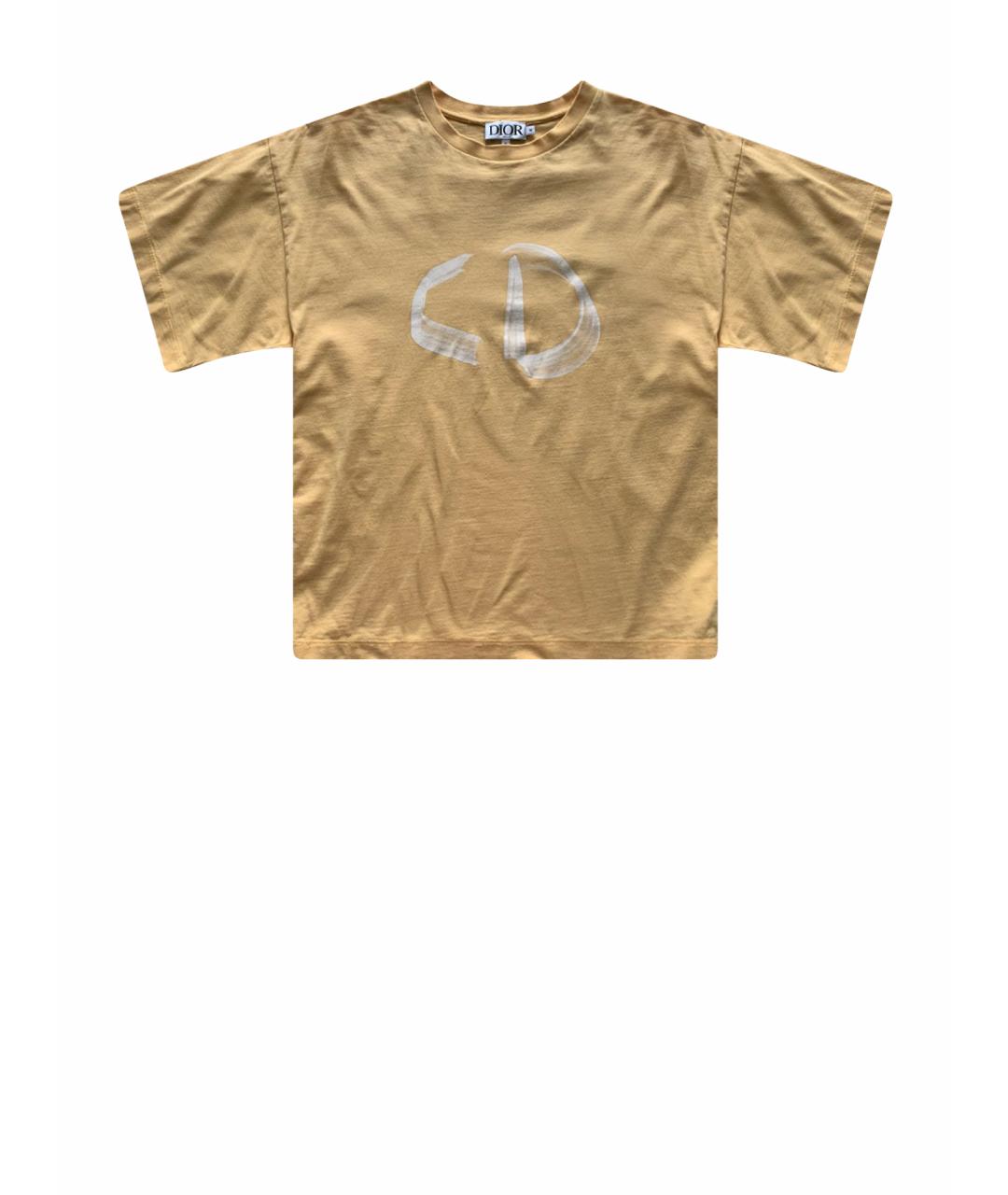 CHRISTIAN DIOR Желтый хлопковый детская футболка / топ, фото 1