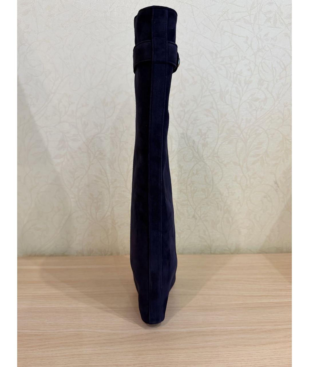 GIVENCHY Антрацитовые замшевые сапоги, фото 4