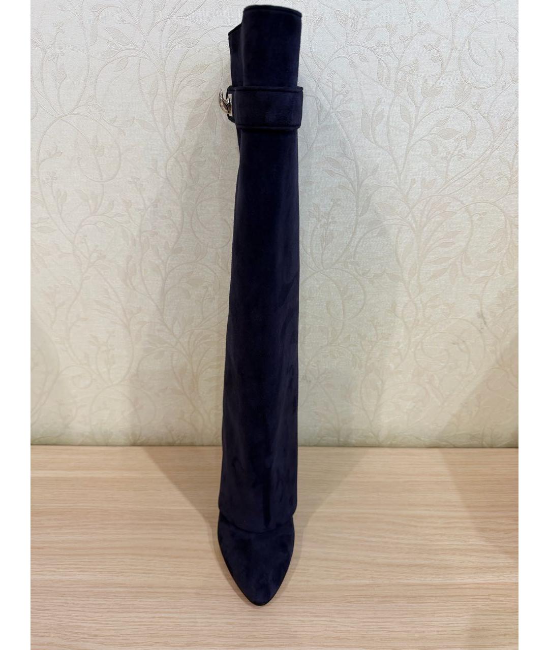 GIVENCHY Антрацитовые замшевые сапоги, фото 2