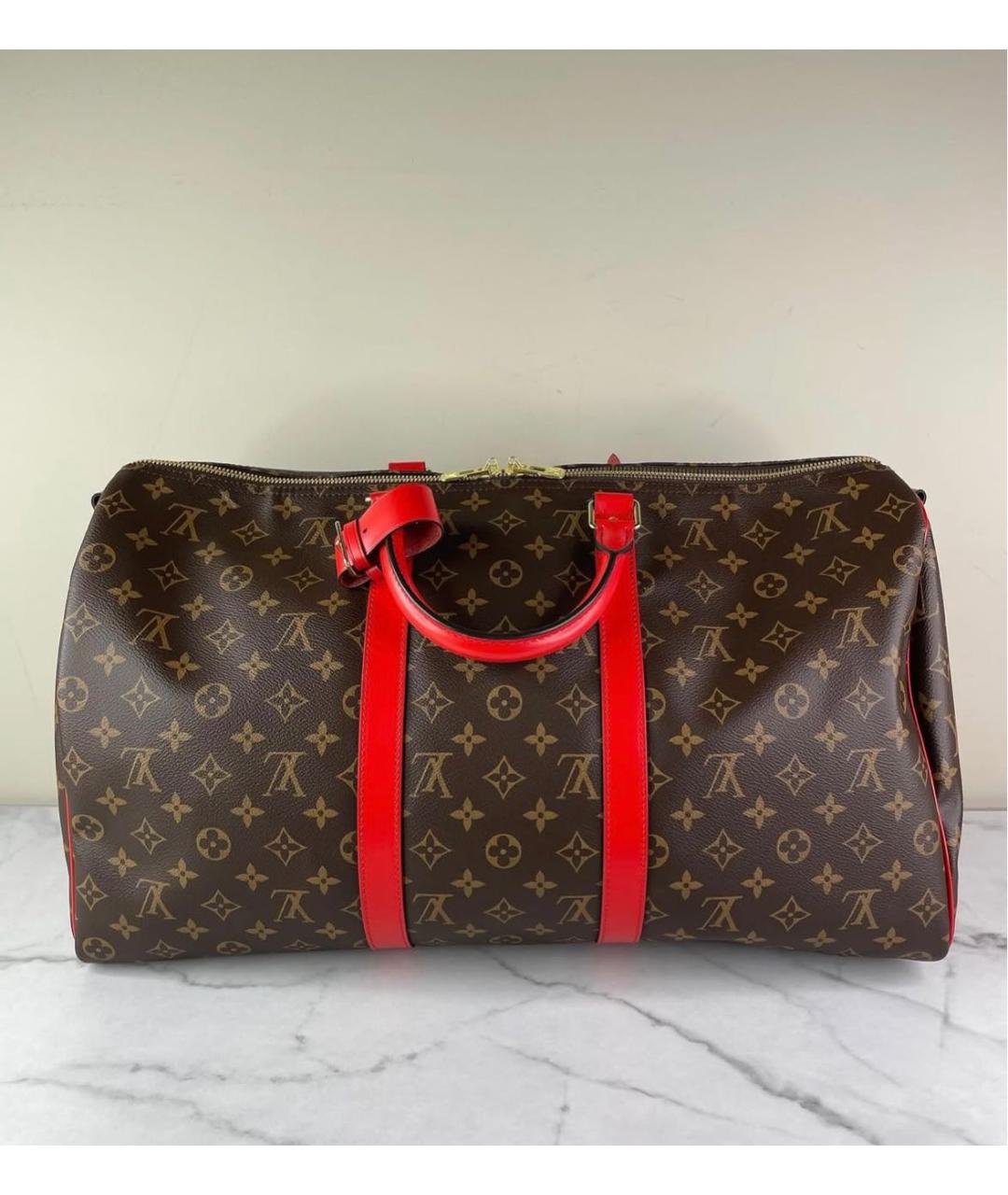 LOUIS VUITTON Коричневая дорожная/спортивная сумка, фото 7