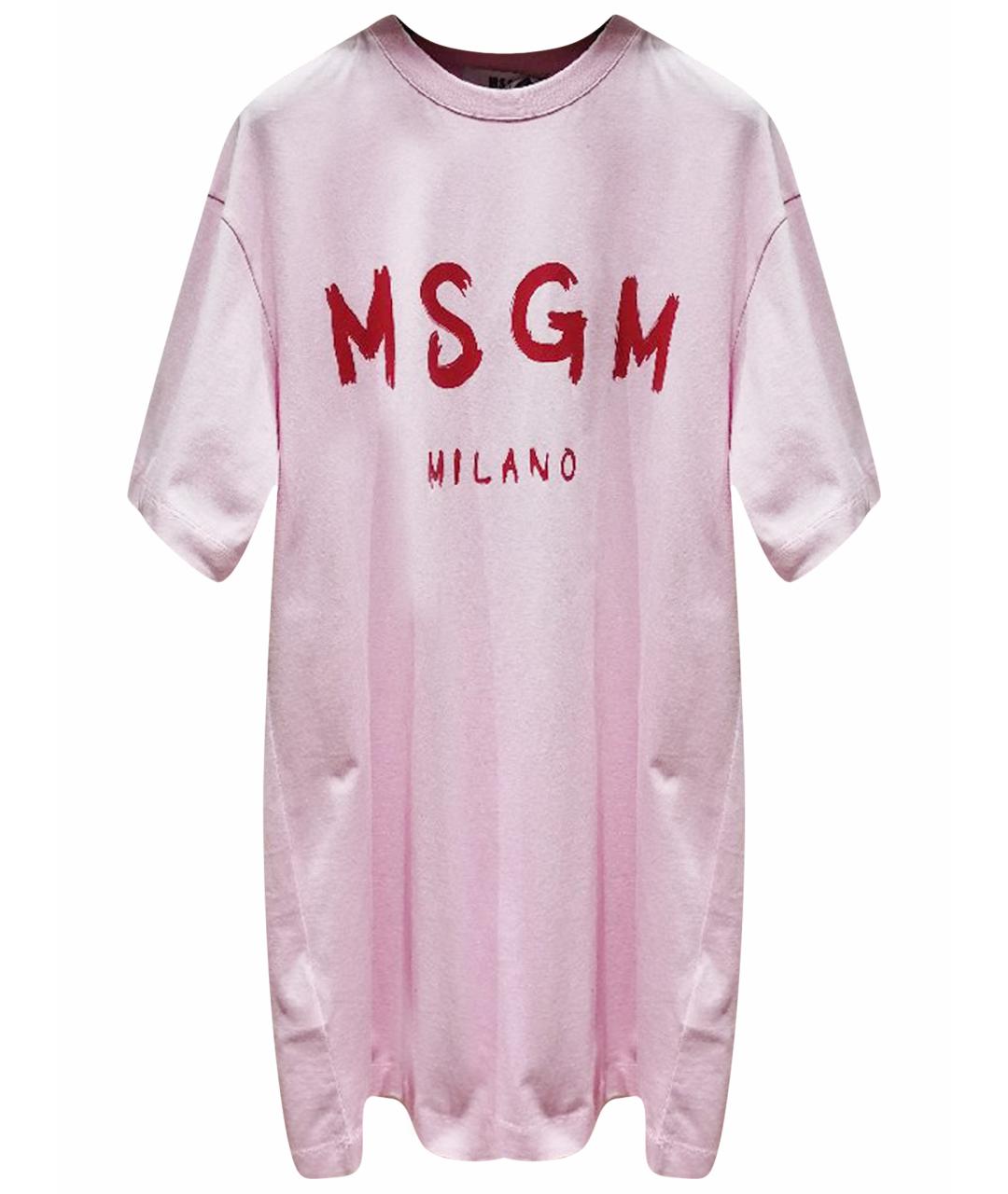 MSGM Розовое хлопковое повседневное платье, фото 1