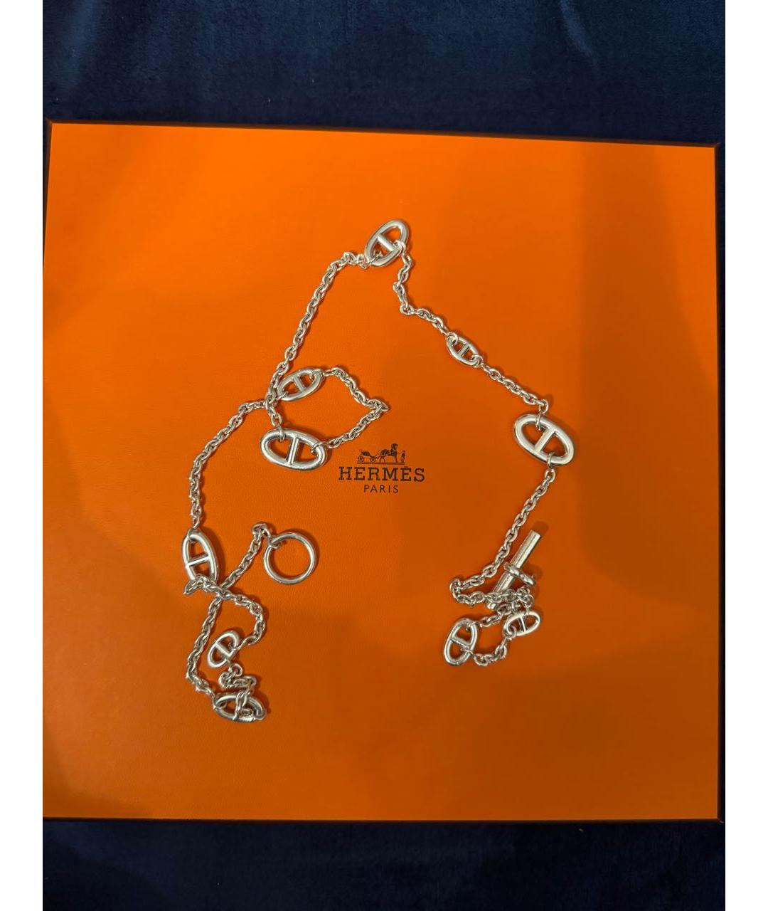 HERMES Серебряное серебряное колье, фото 4