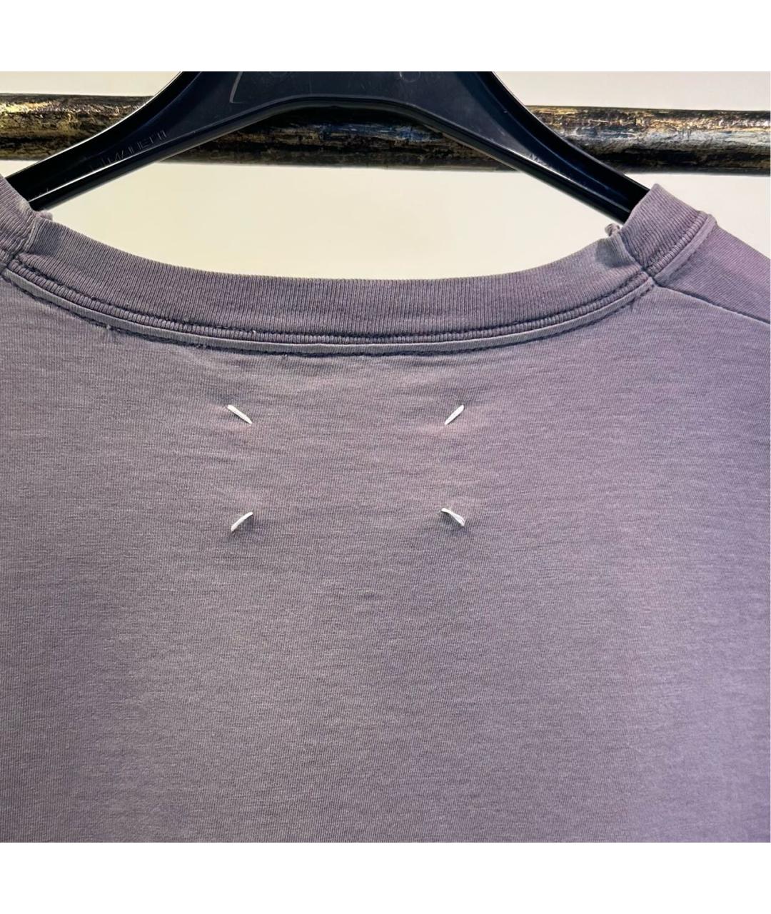 MAISON MARGIELA Фиолетовая хлопковая футболка, фото 5