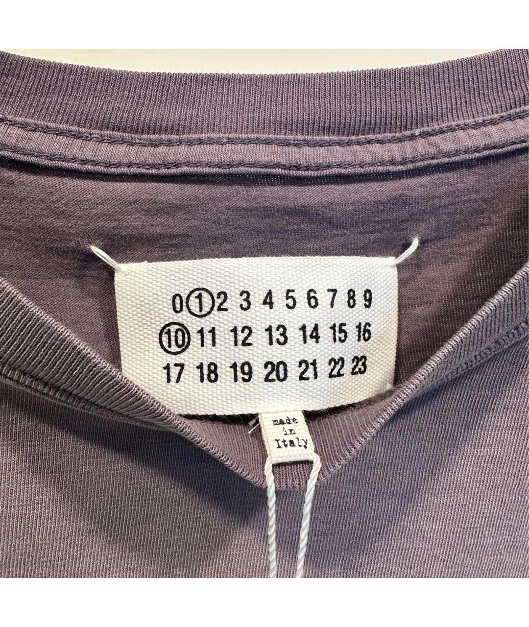 MAISON MARGIELA Фиолетовая хлопковая футболка, фото 3